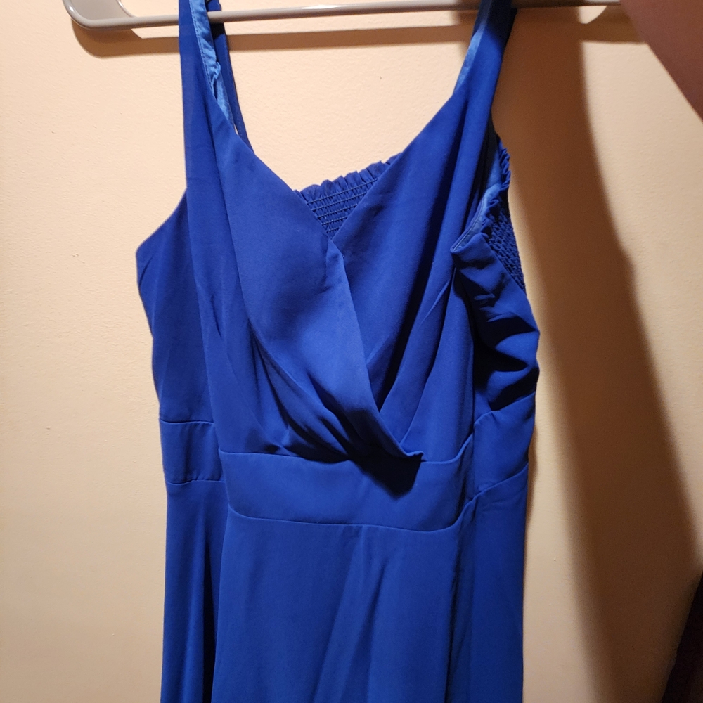 Elegant Blue Sleeveless Dress